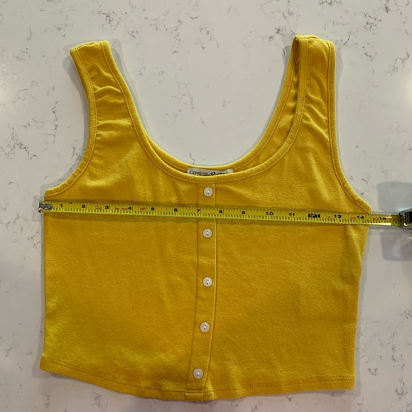 Express Button Up Crop Top, Size M - Picture 2 of 5